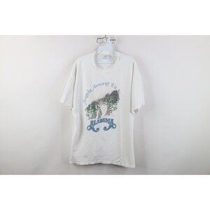 Vintage 90s Mens XL Distressed Angels Among Us Alabama Band Short Sleeve T-Shirt